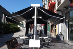 Toldos portátiles para terrazas de cafeterías, bares y restaurantes en Gipuzkoa